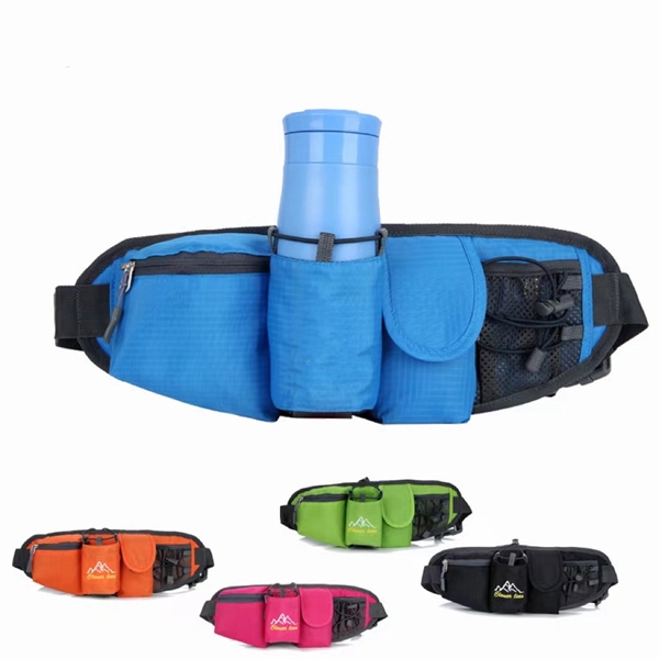 Running Belt Waist Bag with Water Bottle Holder - Running Belt Waist Bag with Water Bottle Holder - Image 0 of 5