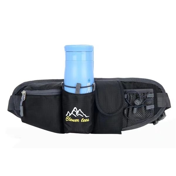 Running Belt Waist Bag with Water Bottle Holder - Running Belt Waist Bag with Water Bottle Holder - Image 1 of 5