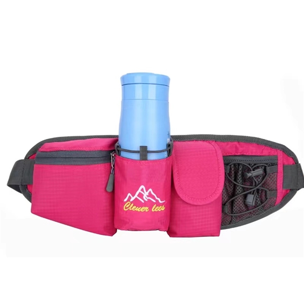 Running Belt Waist Bag with Water Bottle Holder - Running Belt Waist Bag with Water Bottle Holder - Image 4 of 5