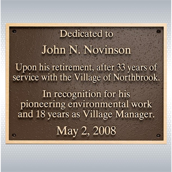 Bronze Plaque 8"x10" - Bronze Plaque 8"x10" - Image 0 of 2