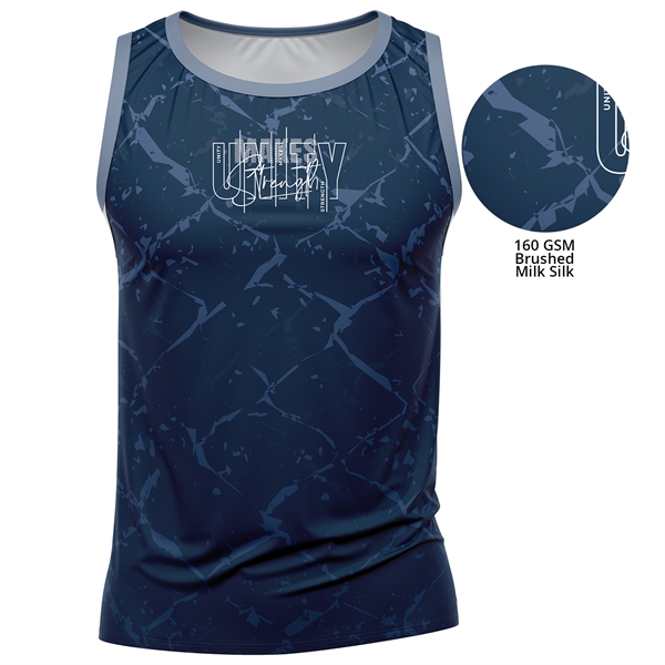 Unisex 160 GSM Brushed Milk Silk Sublimation Tank Top - Unisex 160 GSM Brushed Milk Silk Sublimation Tank Top - Image 0 of 5