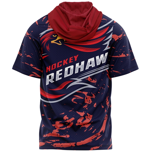 Unisex 160 GSM Birdseye Mesh Performance Short Sleeve Hoodie - Unisex 160 GSM Birdseye Mesh Performance Short Sleeve Hoodie - Image 1 of 2