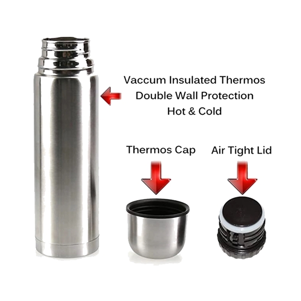 Slim Vacuum Thermal Bullet Bottle with Carry Bag - Slim Vacuum Thermal Bullet Bottle with Carry Bag - Image 2 of 4