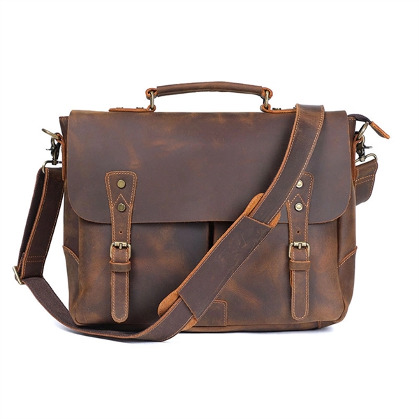 Full Grain Leather Briefcase - Full Grain Leather Briefcase - Image 1 of 7