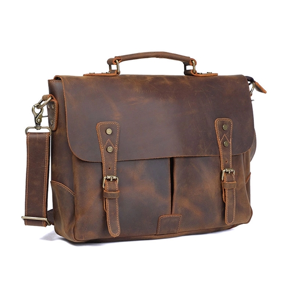 Full Grain Leather Briefcase - Full Grain Leather Briefcase - Image 2 of 7