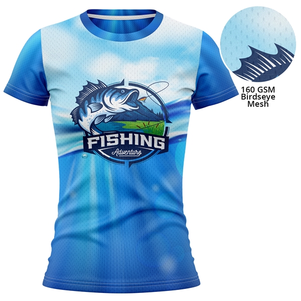 Women's 160GSM Birdseye Mesh Performance Short Sleeve TShirt - Women's 160GSM Birdseye Mesh Performance Short Sleeve TShirt - Image 0 of 3