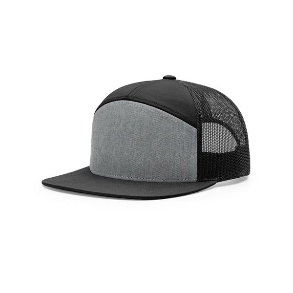 Richardson® 168 7 Panel Trucker Snapback Hat, Flat Bill - Richardson® 168 7 Panel Trucker Snapback Hat, Flat Bill - Image 2 of 12