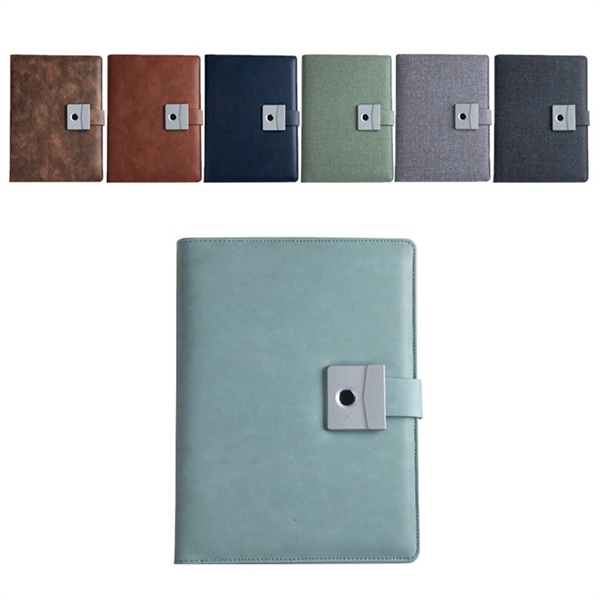 Fingerprint Lock A5 Notebook with Power Bank & USB Drive - Fingerprint Lock A5 Notebook with Power Bank & USB Drive - Image 0 of 6