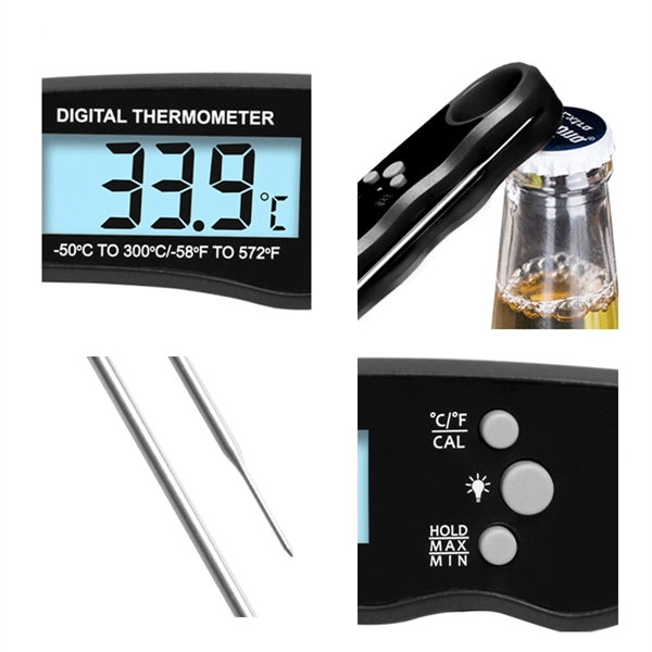 Digital Instant Read Meat Thermometer Folding Probe - Digital Instant Read Meat Thermometer Folding Probe - Image 1 of 3