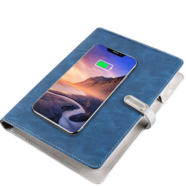 A5 Notebook with Wireless Charger & 8000 mAh Power Bnak - A5 Notebook with Wireless Charger & 8000 mAh Power Bnak - Image 0 of 6