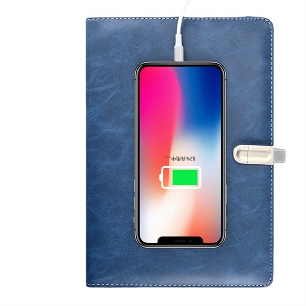 A5 Notebook with Wireless Charger & 8000 mAh Power Bnak - A5 Notebook with Wireless Charger & 8000 mAh Power Bnak - Image 1 of 6
