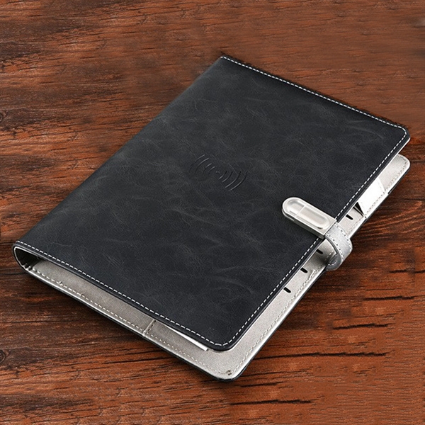 A5 Notebook with Wireless Charger & 8000 mAh Power Bnak - A5 Notebook with Wireless Charger & 8000 mAh Power Bnak - Image 2 of 6