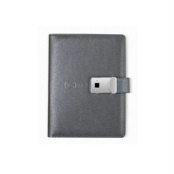 Fingerprint Lock A5 Notebook with Wireless Power Bank - Fingerprint Lock A5 Notebook with Wireless Power Bank - Image 1 of 4