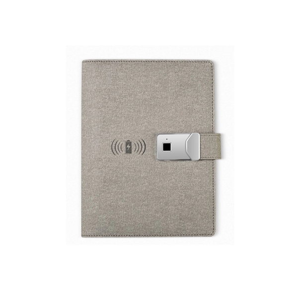 Fingerprint Lock A5 Notebook with Wireless Power Bank - Fingerprint Lock A5 Notebook with Wireless Power Bank - Image 4 of 4