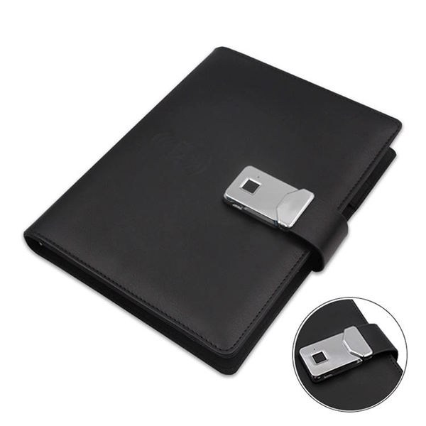 Fingerprint Lock A5 Notebook with 12000 mAh Power Bank - Fingerprint Lock A5 Notebook with 12000 mAh Power Bank - Image 0 of 6
