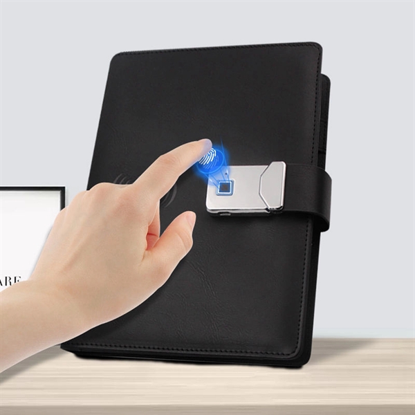 Fingerprint Lock A5 Notebook with 12000 mAh Power Bank - Fingerprint Lock A5 Notebook with 12000 mAh Power Bank - Image 4 of 6