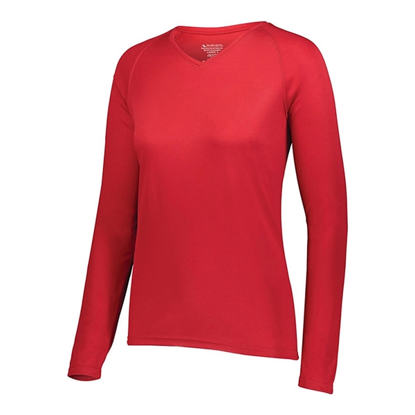 Augusta Sportswear Women's Long Sleeve V-Neck - Augusta Sportswear Women's Long Sleeve V-Neck - Image 5 of 8