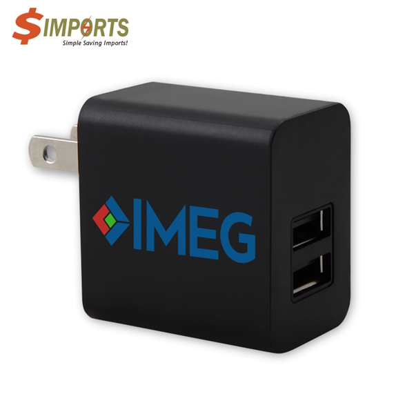 Simport Hogan Dual Port Wall Charger - Simport Hogan Dual Port Wall Charger - Image 0 of 4