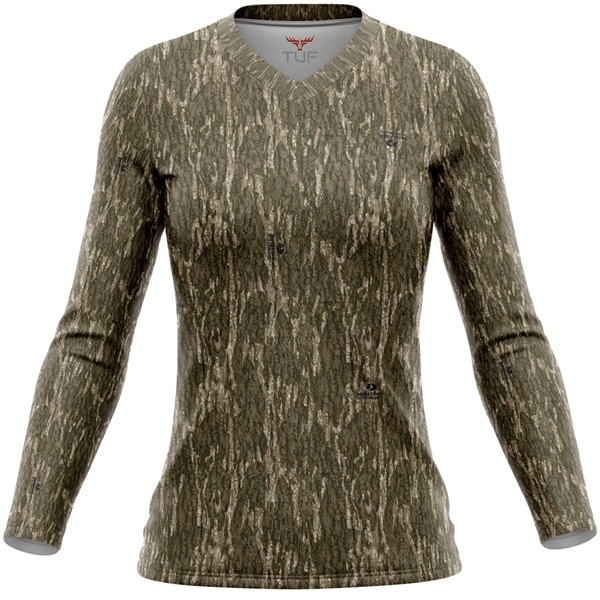 Mossy Oak® Women's Polyester Interlock Long Sleeve T-Shirt - Mossy Oak® Women's Polyester Interlock Long Sleeve T-Shirt - Image 1 of 3