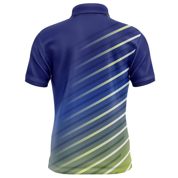 Unisex 160 GSM Brushed Milk Silk Sublimation Polo Shirt - Unisex 160 GSM Brushed Milk Silk Sublimation Polo Shirt - Image 2 of 5