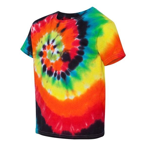 Dyenomite Youth Multi-Color Spiral Tie-Dyed T-Shirt - Dyenomite Youth Multi-Color Spiral Tie-Dyed T-Shirt - Image 6 of 16