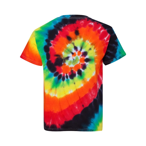 Dyenomite Youth Multi-Color Spiral Tie-Dyed T-Shirt - Dyenomite Youth Multi-Color Spiral Tie-Dyed T-Shirt - Image 7 of 16