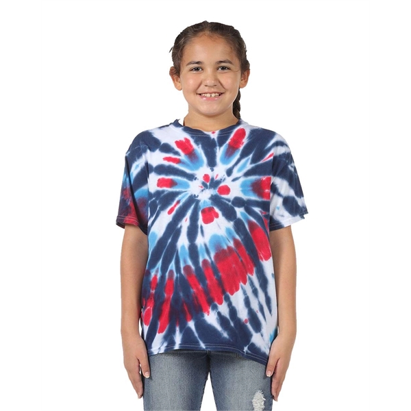 Dyenomite Youth Rainbow Cut-Spiral Tie-Dyed T-Shirt - Dyenomite Youth Rainbow Cut-Spiral Tie-Dyed T-Shirt - Image 7 of 20