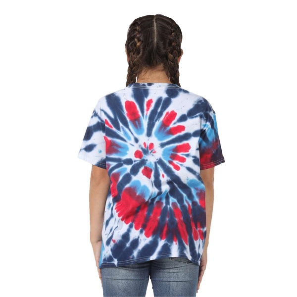 Dyenomite Youth Rainbow Cut-Spiral Tie-Dyed T-Shirt - Dyenomite Youth Rainbow Cut-Spiral Tie-Dyed T-Shirt - Image 8 of 20