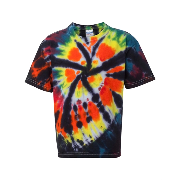 Dyenomite Youth Rainbow Cut-Spiral Tie-Dyed T-Shirt - Dyenomite Youth Rainbow Cut-Spiral Tie-Dyed T-Shirt - Image 1 of 20