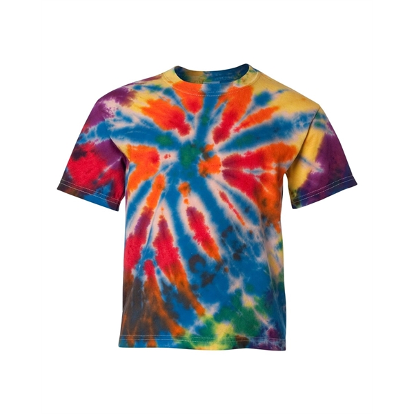 Dyenomite Youth Rainbow Cut-Spiral Tie-Dyed T-Shirt - Dyenomite Youth Rainbow Cut-Spiral Tie-Dyed T-Shirt - Image 4 of 20