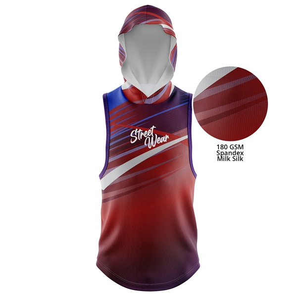 Youth 180 GSM Spandex Milk Silk Sleeveless Pullover Hoodies - Youth 180 GSM Spandex Milk Silk Sleeveless Pullover Hoodies - Image 0 of 2