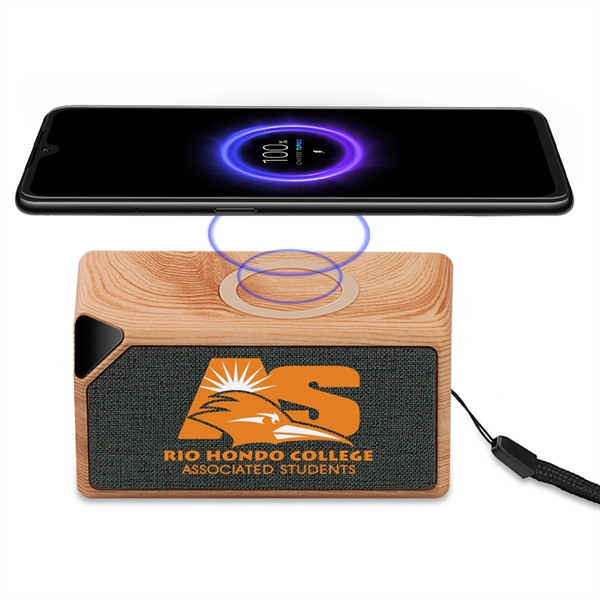 York Eco-Friendly Speaker and Wireless Charger - York Eco-Friendly Speaker and Wireless Charger - Image 0 of 6