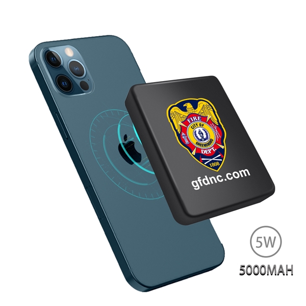 Honey Lake 5000mAh Magnetic Power Bank and Wireless Charger - Honey Lake 5000mAh Magnetic Power Bank and Wireless Charger - Image 0 of 6