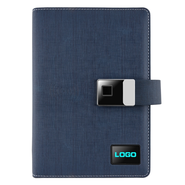 Fingerprint Lock Diary with 10000 mAh Wireless Power Bank - Fingerprint Lock Diary with 10000 mAh Wireless Power Bank - Image 2 of 2