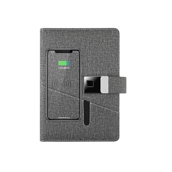 10000 mAh Fingerprint Lock a5 Notebook with USB Drive - 10000 mAh Fingerprint Lock a5 Notebook with USB Drive - Image 1 of 4