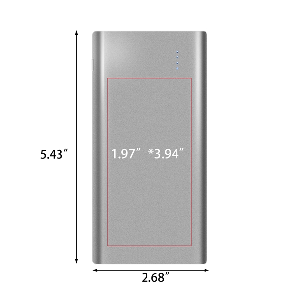 Keswick Sleek Aluminum 10000mAh Power Bank - Keswick Sleek Aluminum 10000mAh Power Bank - Image 12 of 15