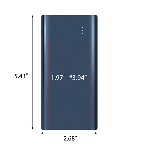 Keswick Sleek Aluminum 10000mAh Power Bank - Keswick Sleek Aluminum 10000mAh Power Bank - Image 14 of 15