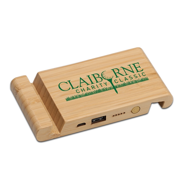 Rosebud Eco-Friendly 3-in-1, Phone Holder 5000mAh Power Bank - Rosebud Eco-Friendly 3-in-1, Phone Holder 5000mAh Power Bank - Image 3 of 6