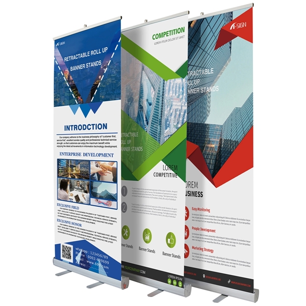 Adjustable Height Retractable Banner Stand Sign Holder - Adjustable Height Retractable Banner Stand Sign Holder - Image 0 of 3