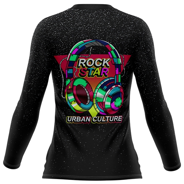 Women's 180 GSM Spandex Milk Silk Long Sleeve V-Neck T-Shirt - Women's 180 GSM Spandex Milk Silk Long Sleeve V-Neck T-Shirt - Image 1 of 1