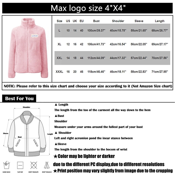 Women's Full Zip Winter Polar Fleece Fuzzy Jacket - Women's Full Zip Winter Polar Fleece Fuzzy Jacket - Image 1 of 18