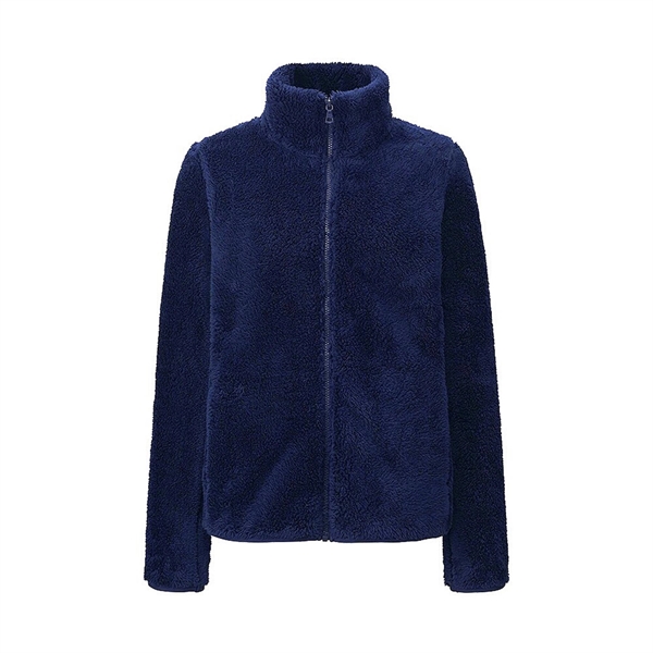 Women's Full Zip Winter Polar Fleece Fuzzy Jacket - Women's Full Zip Winter Polar Fleece Fuzzy Jacket - Image 5 of 18