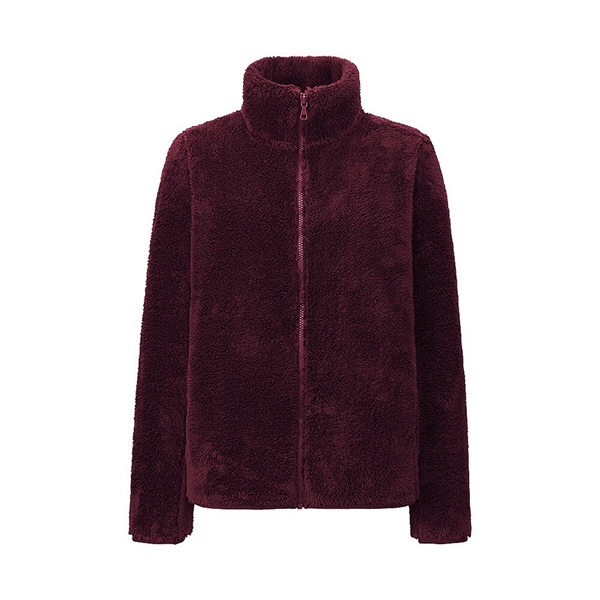 Women's Full Zip Winter Polar Fleece Fuzzy Jacket - Women's Full Zip Winter Polar Fleece Fuzzy Jacket - Image 8 of 18