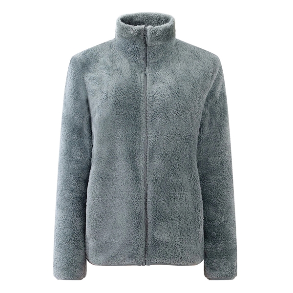Women's Full Zip Winter Polar Fleece Fuzzy Jacket - Women's Full Zip Winter Polar Fleece Fuzzy Jacket - Image 14 of 18