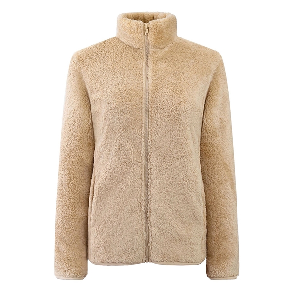 Women's Full Zip Winter Polar Fleece Fuzzy Jacket - Women's Full Zip Winter Polar Fleece Fuzzy Jacket - Image 15 of 18