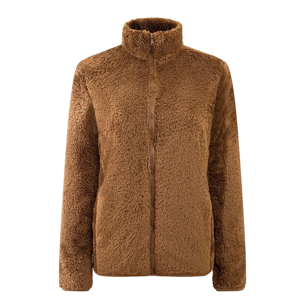 Women's Full Zip Winter Polar Fleece Fuzzy Jacket - Women's Full Zip Winter Polar Fleece Fuzzy Jacket - Image 16 of 18