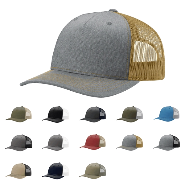 Richardson® 5 Panel Trucker Snapback Hat - Richardson® 5 Panel Trucker Snapback Hat - Image 3 of 12