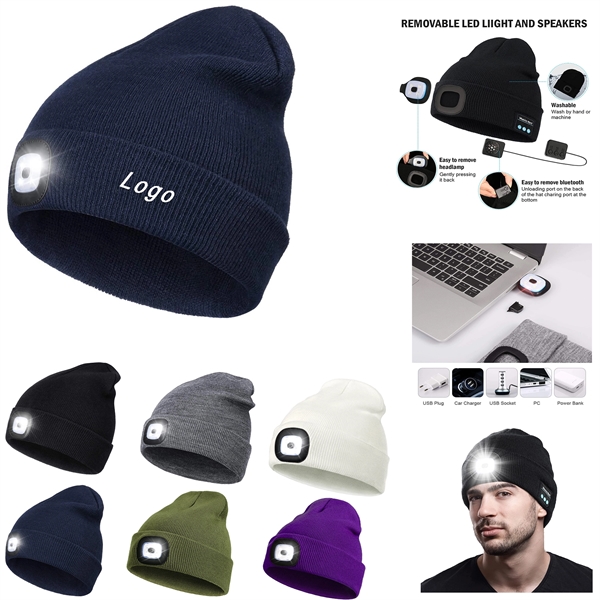 LED Beanie with Light - LED Beanie with Light - Image 0 of 6
