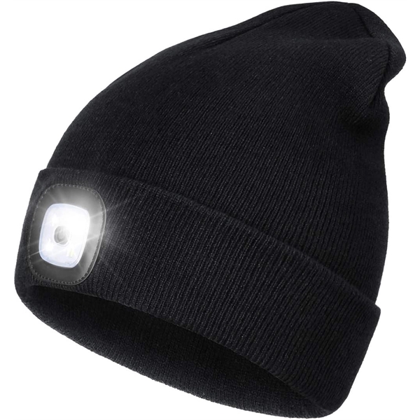 LED Beanie with Light - LED Beanie with Light - Image 1 of 6