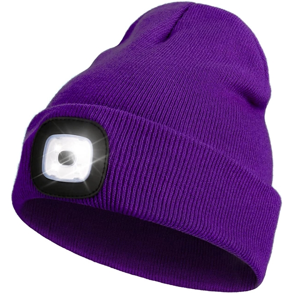 LED Beanie with Light - LED Beanie with Light - Image 4 of 6